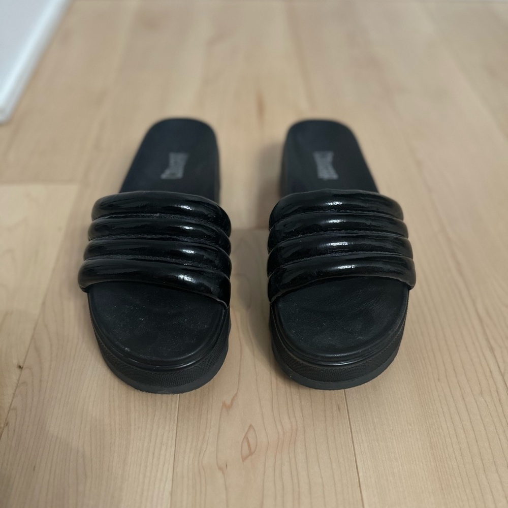 Black Slide Sandals